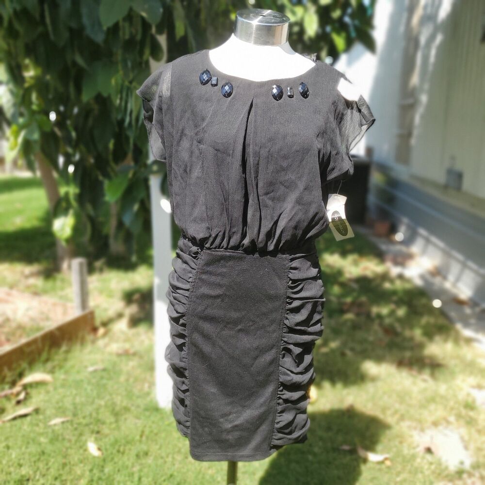 Intermission Black Bodycon Dress Size 10